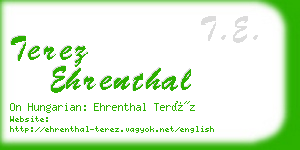 terez ehrenthal business card